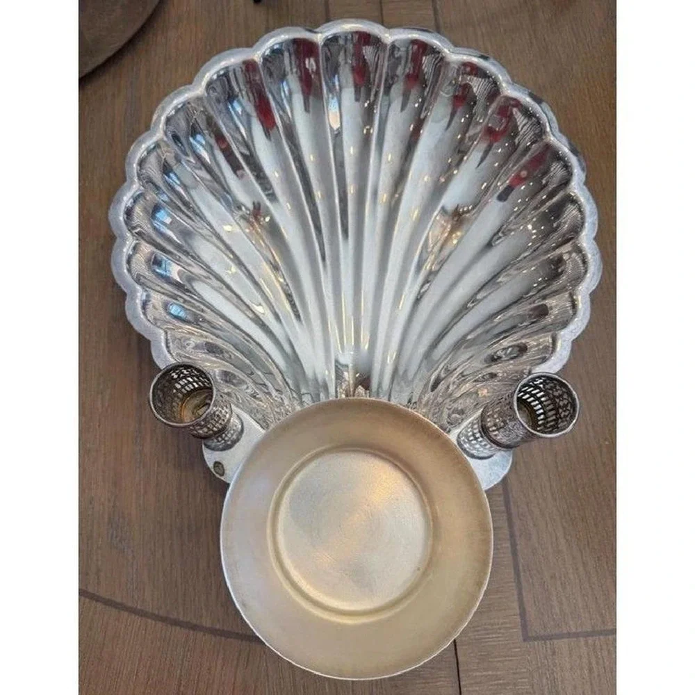 Vintage W&S Blackinton Silver Plate Shrimp Seafood Server Shell Tray #167
